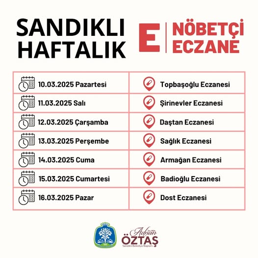 Nöbetçi Eczane Listesi