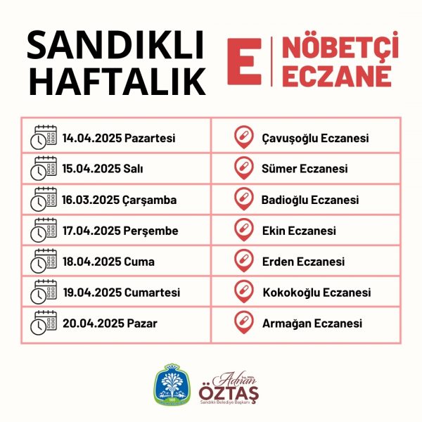 Nöbetçi Eczane Listesi