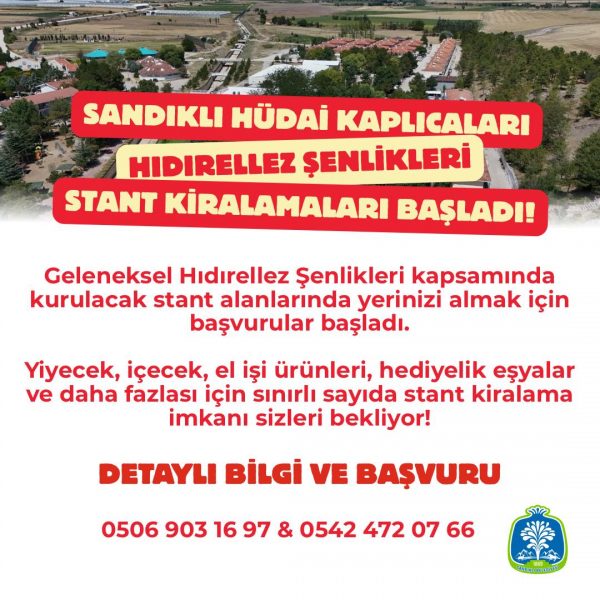 HIDIRELLEZ ŞENLİKLERİ STANT KİRALAMALARI BAŞLADI!